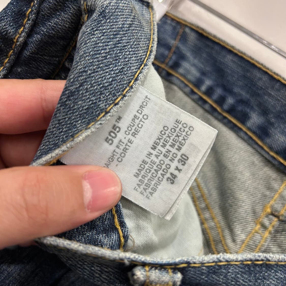 리바이스 505 00s 레귤러핏 페이퍼택 데님팬츠 상품이미지4