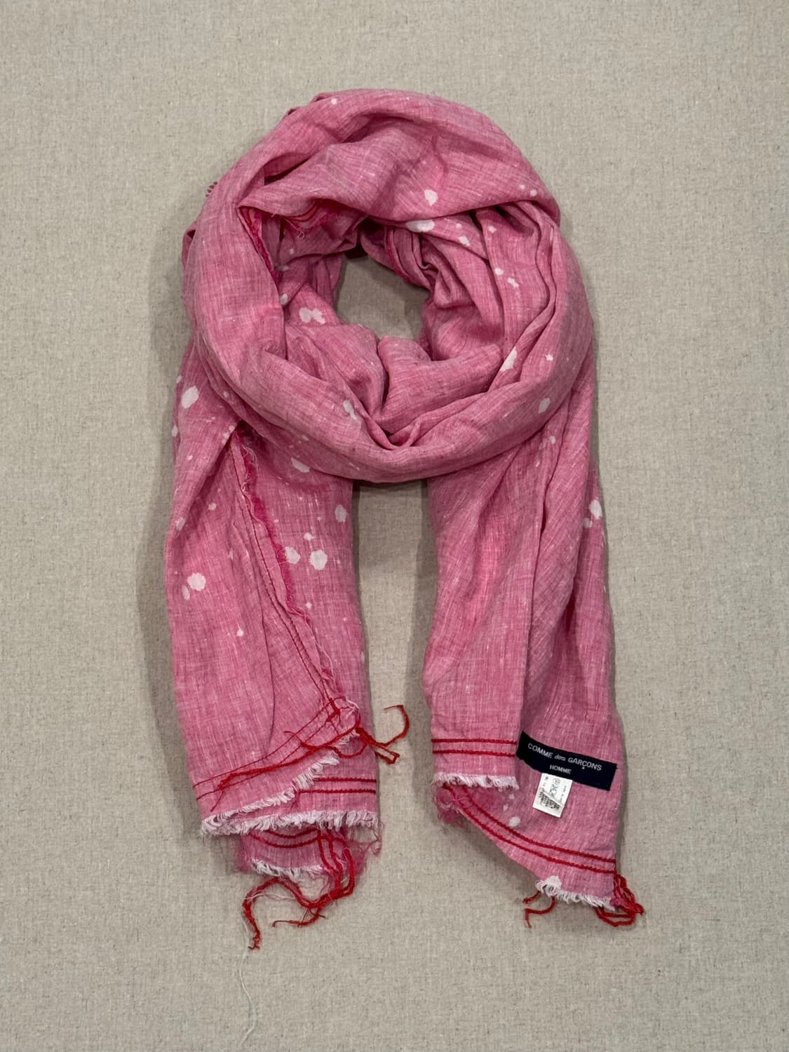 꼼데가르송 옴므 페인티드 린넨 머플러 상품이미지1