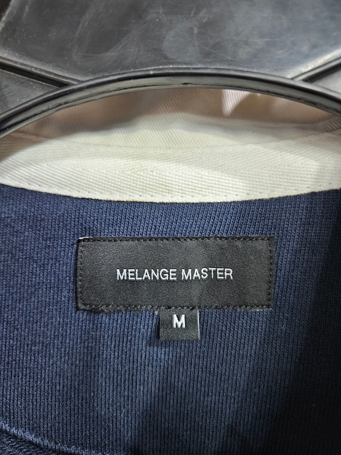 멜란지마스터 네이비컬러 남성 세미오버핏 95 카라 긴팔티셔츠  상품이미지3