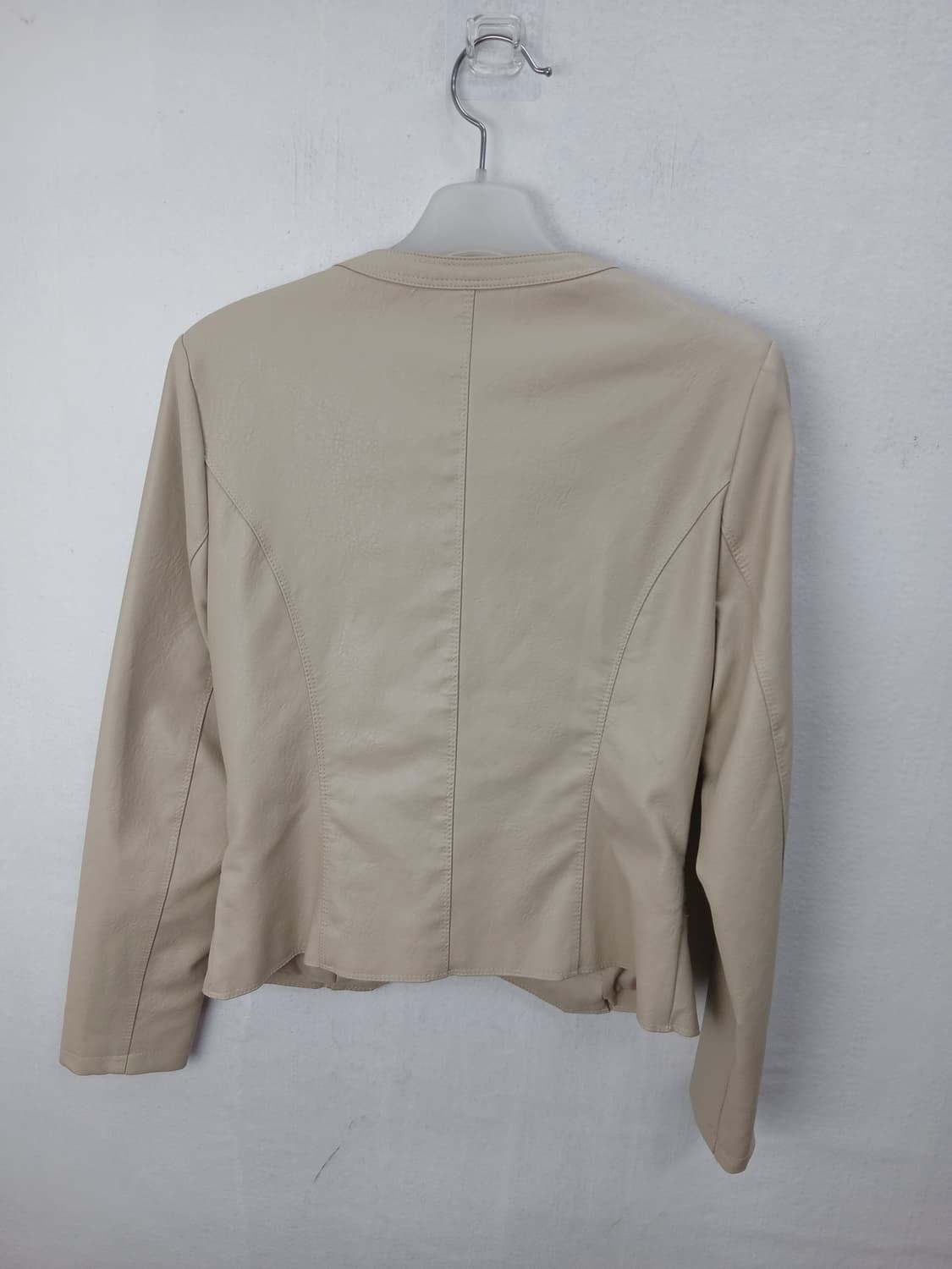 아이보리 에코 가죽 자켓 90 S 새제품 상품이미지3