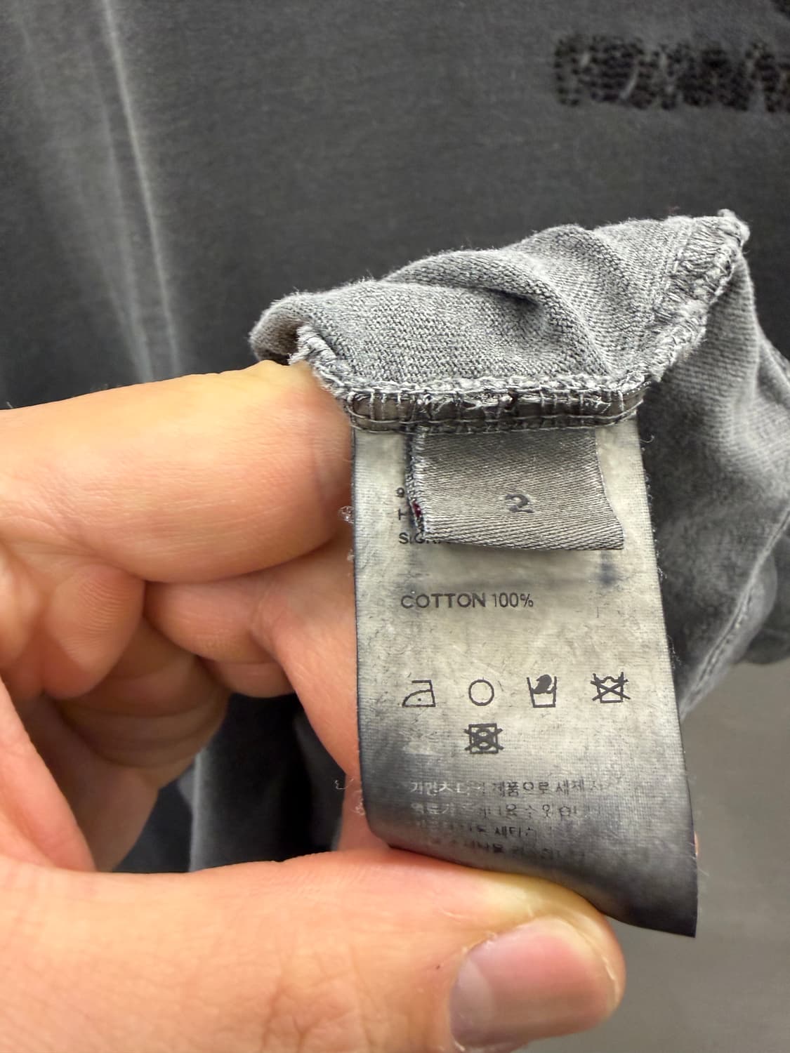 999HUMANITY 오버핏 반팔티 그레이 M 상품이미지4