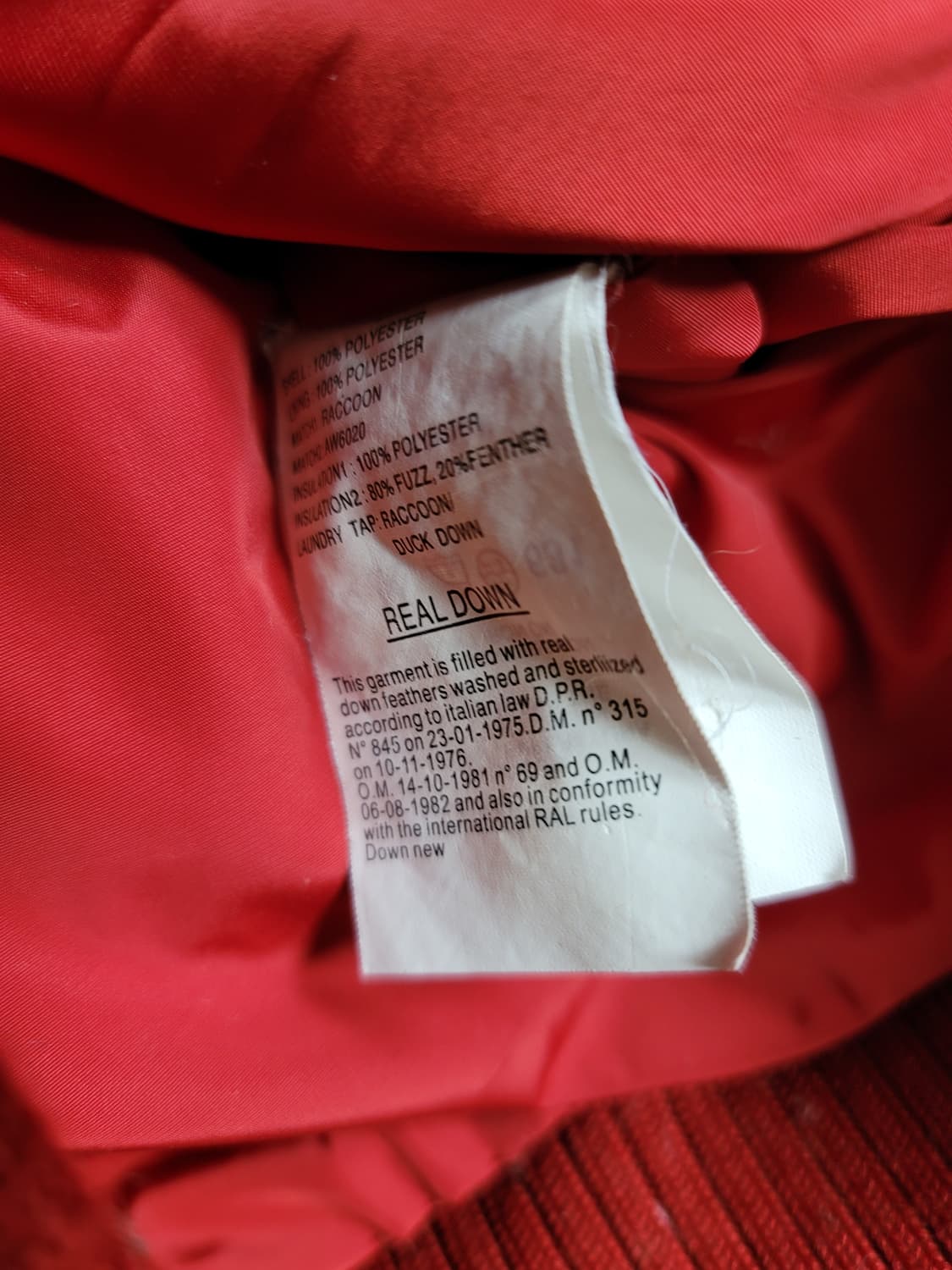 라쿤퍼 덕다운 패딩조끼  44표기 95~100사이즈 상태극상

 상품이미지6