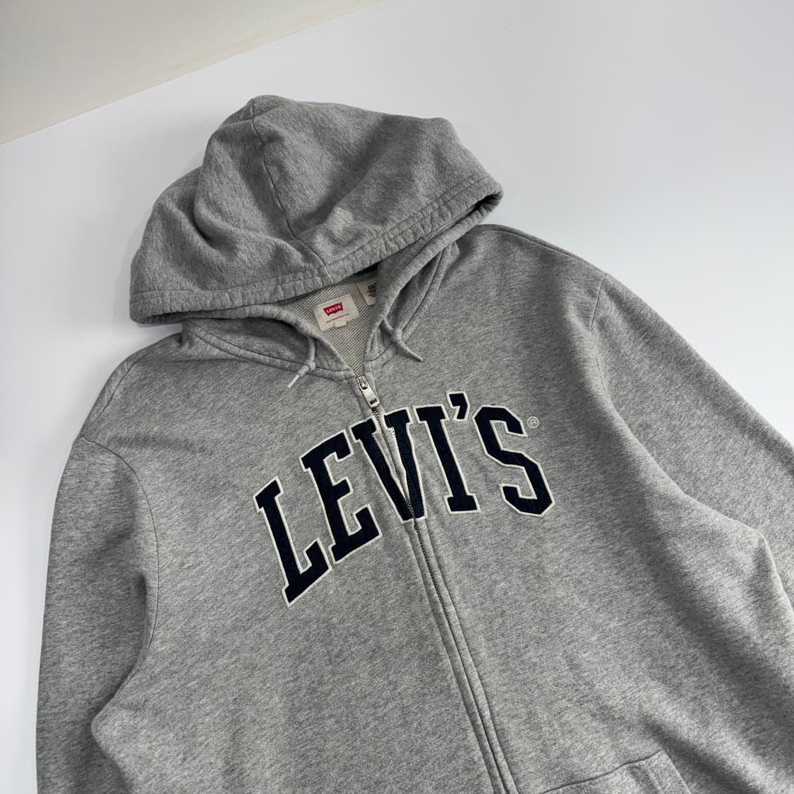 Levis 리바이스 네이비 로고 그레이 후드집업 상품이미지4