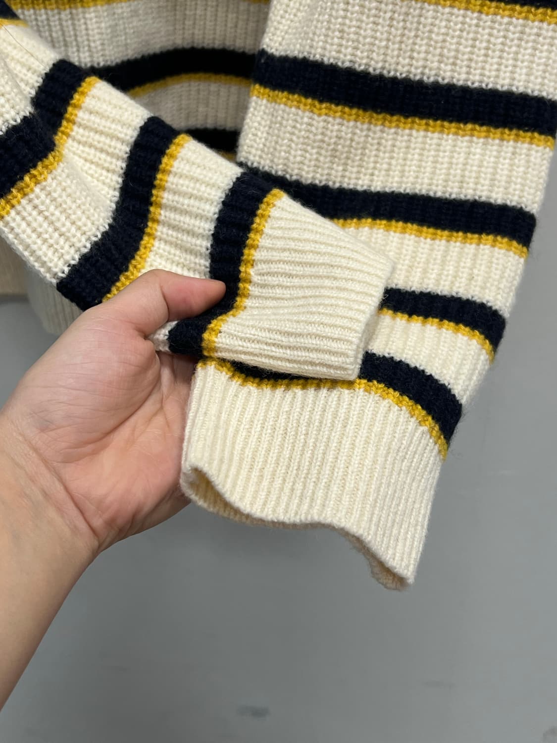 라코스테 울 스트라이프 라운드 니트 상품이미지5