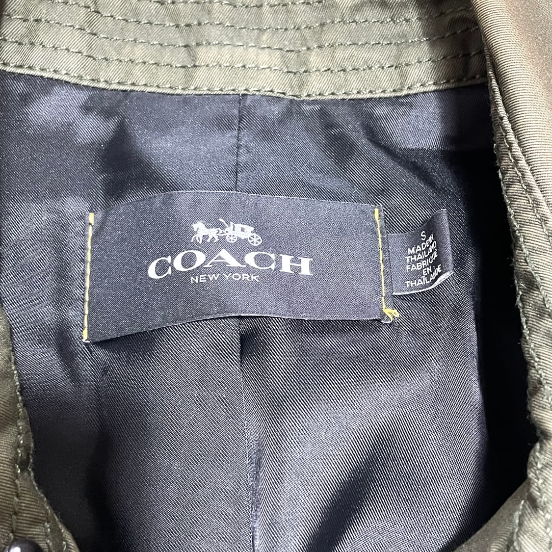 코치 카키 더블 트렌치코트 남성S 상품이미지6