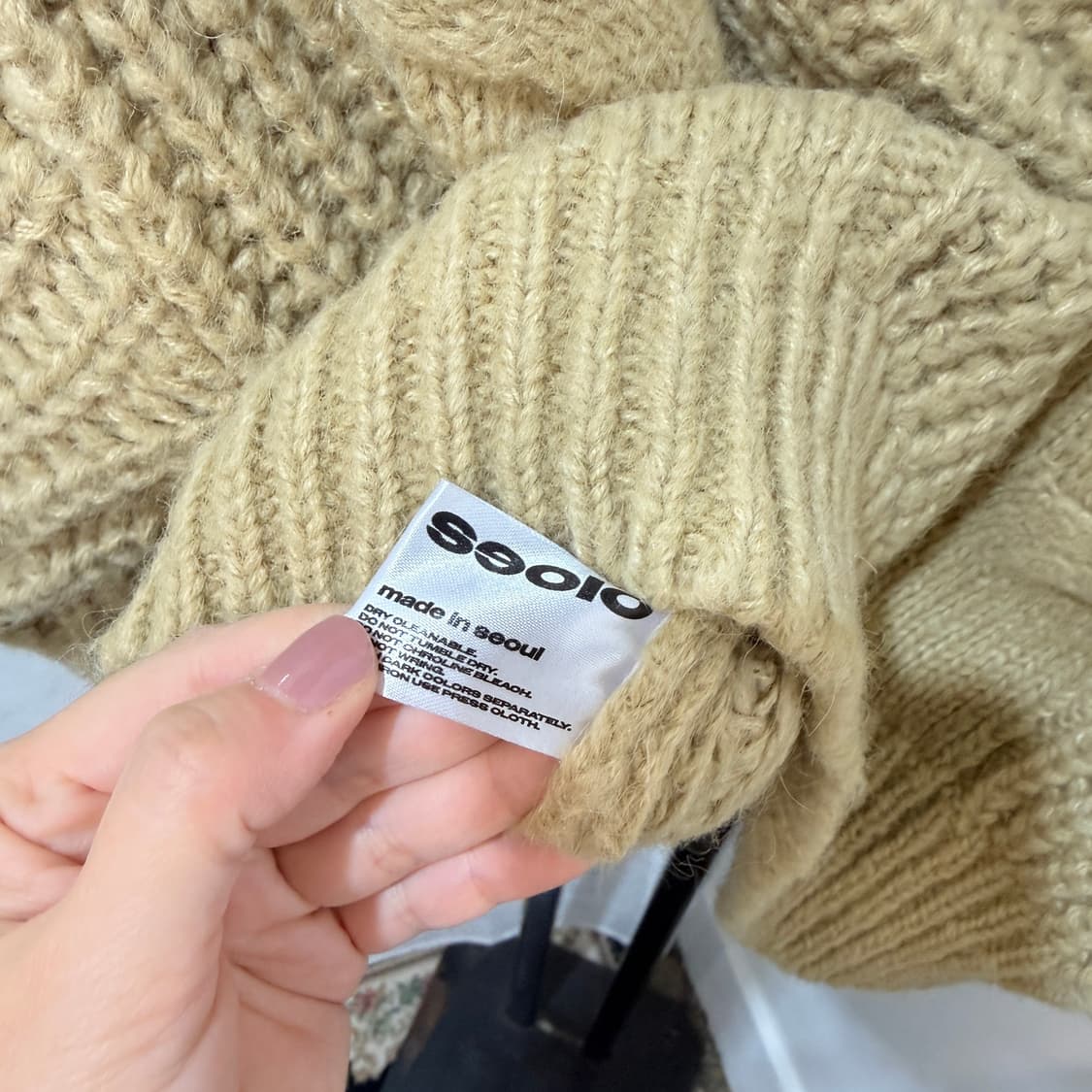 서로 꽈배기 케이블 후드니트 오버핏 벌룬니트 3990 상품이미지5