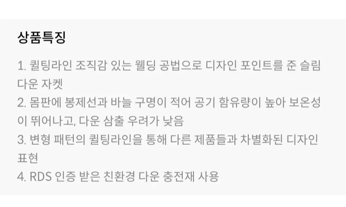 (새제품) K2 여성 경량 패딩 구스다운 블랙110 상품이미지4