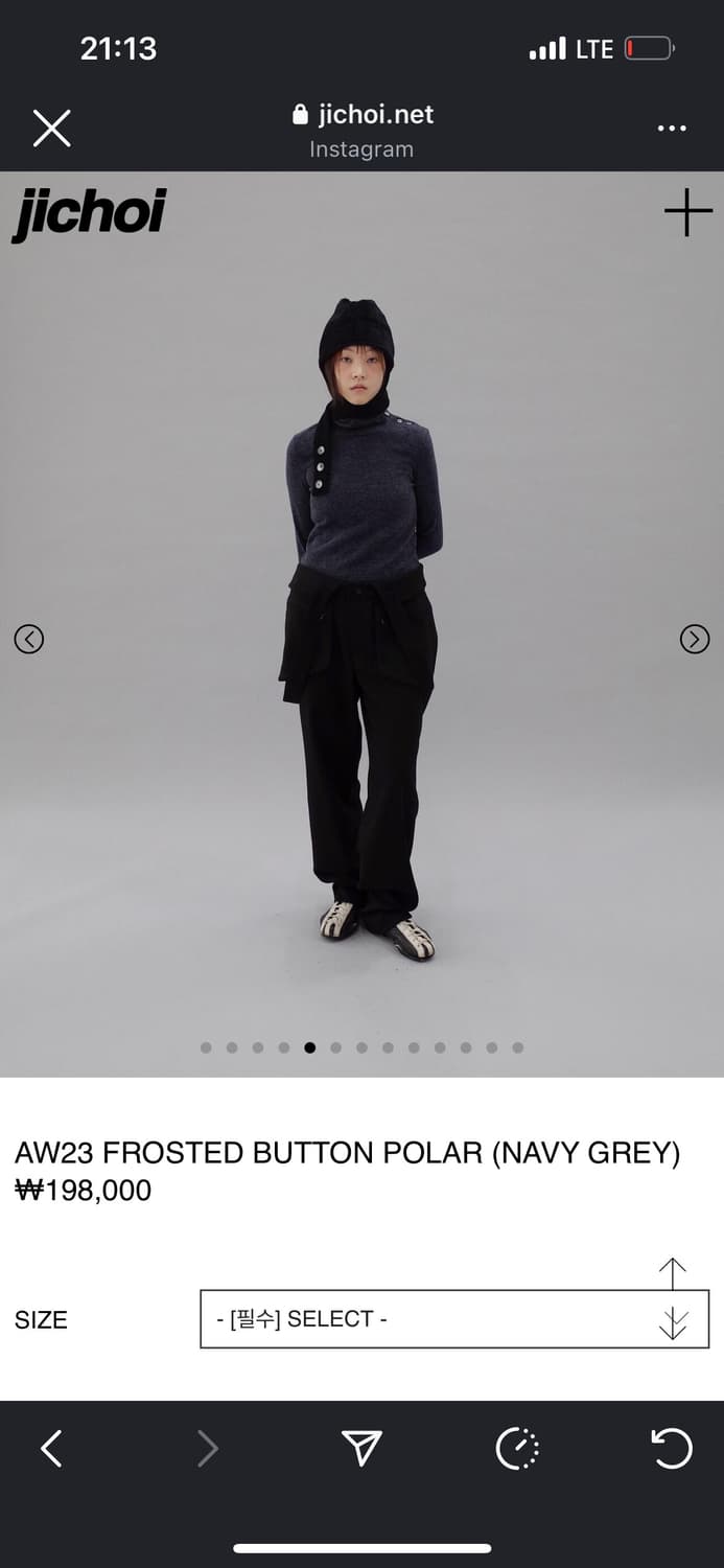 AW23 FROSTED BUTTON POLAR (NAVY GREY) 상품이미지5