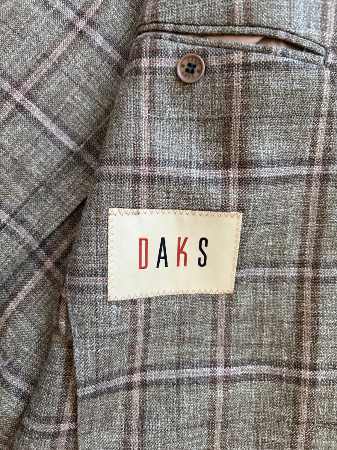 닥스 DAKS 체크 자켓 빈티지 블레이저  상품이미지3