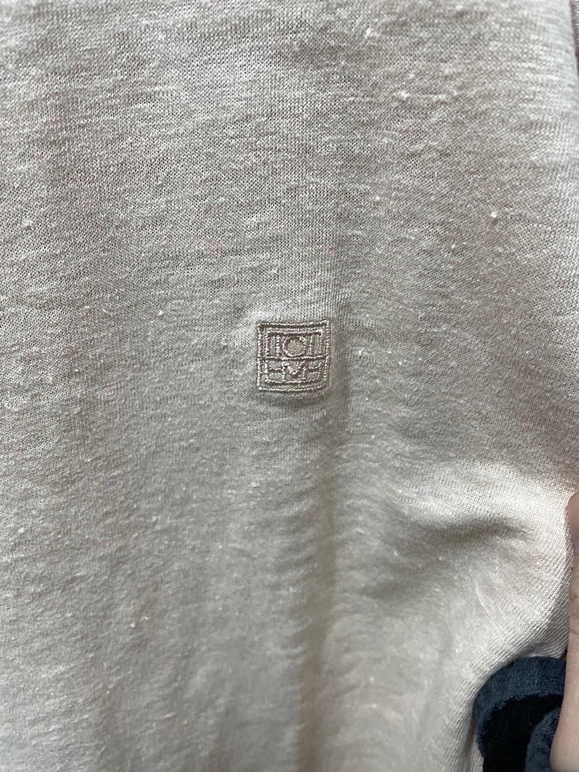 (정품/새상품) 토템 여성 핑크베이지 100% 린넨 라운드넥 기본 티셔츠 상품이미지2