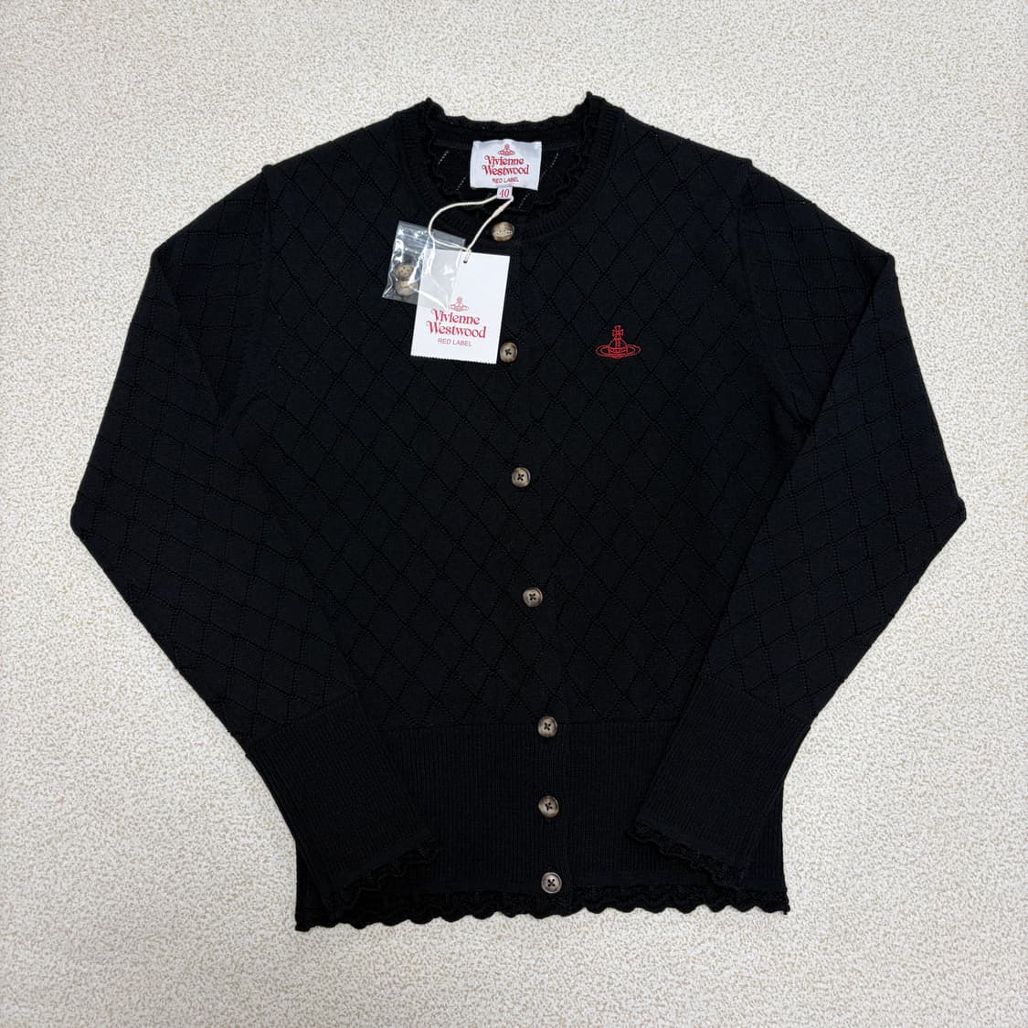 비비안웨스트우드 봄 신상 다이아패턴 울 가디건 상품이미지1