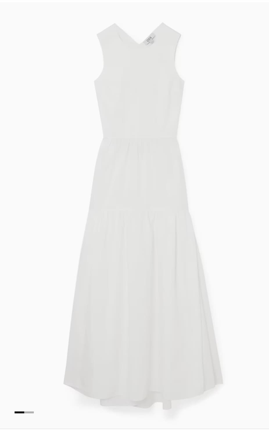 cos 코스 오픈백 티어드 미디드레스 화이트 34 상품이미지1