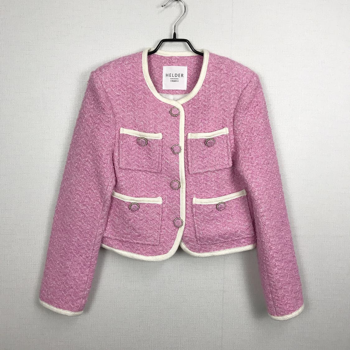 헬더 HELDER 트위드 자켓 핑크 여성S 상품이미지1
