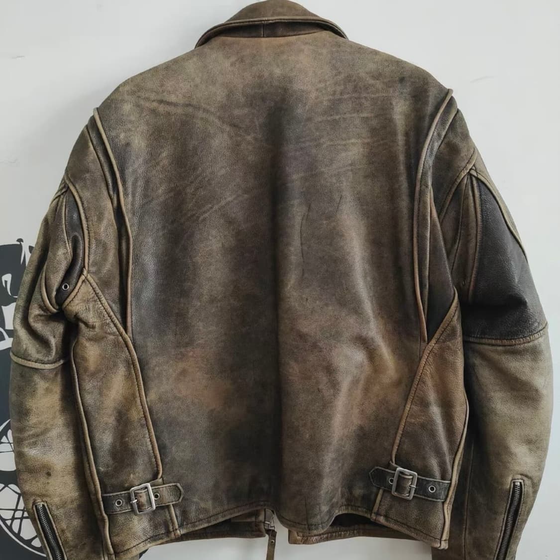 헤비 빈티지 레더 자켓 상품이미지2