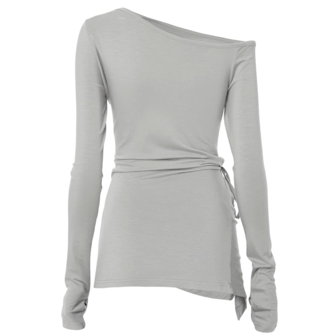 Handmade Twisted One-Shoulder Long Sleev 상품이미지3