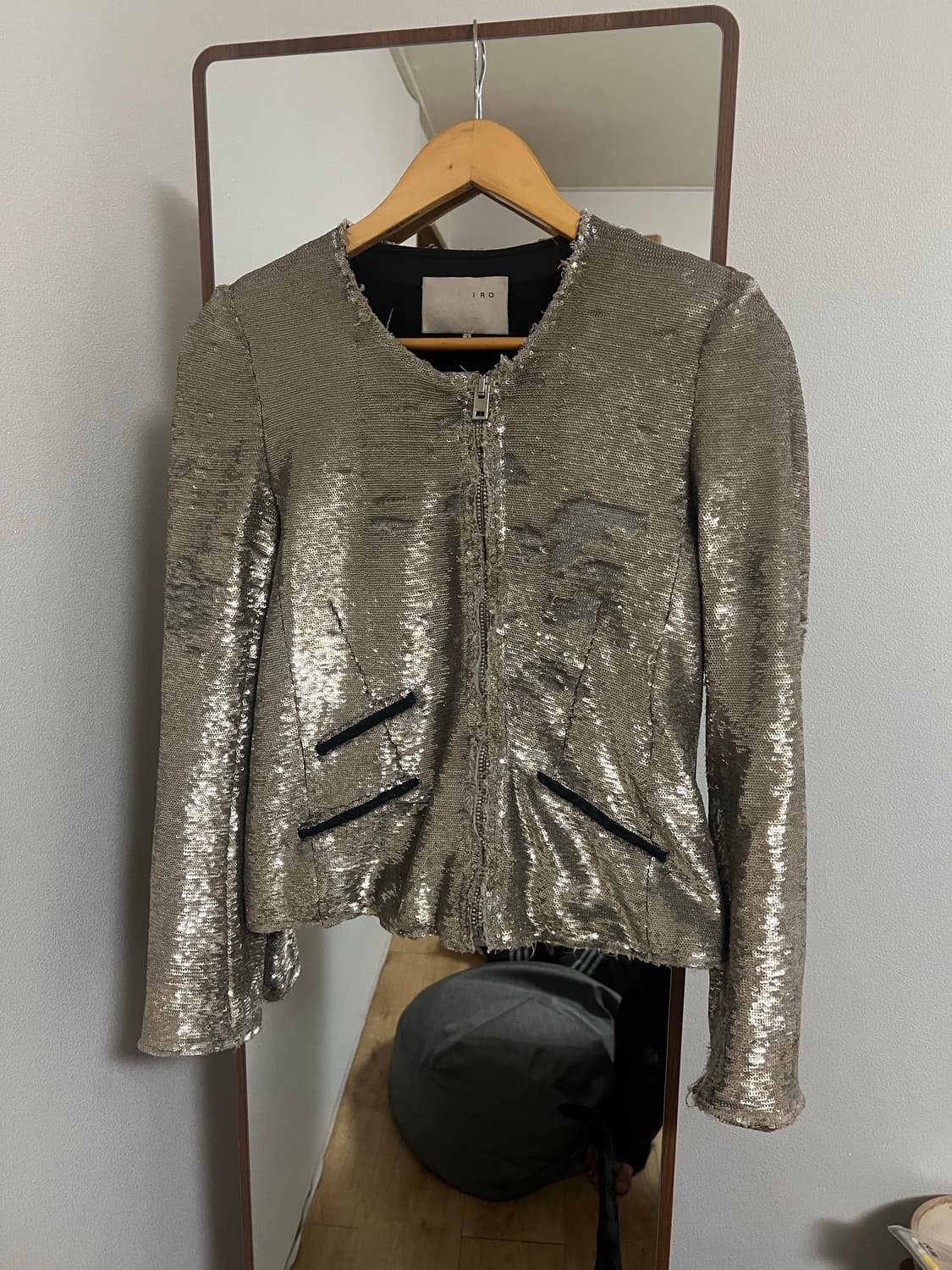 Iro 메탈릭 실버 자켓 슬림핏  상품이미지1