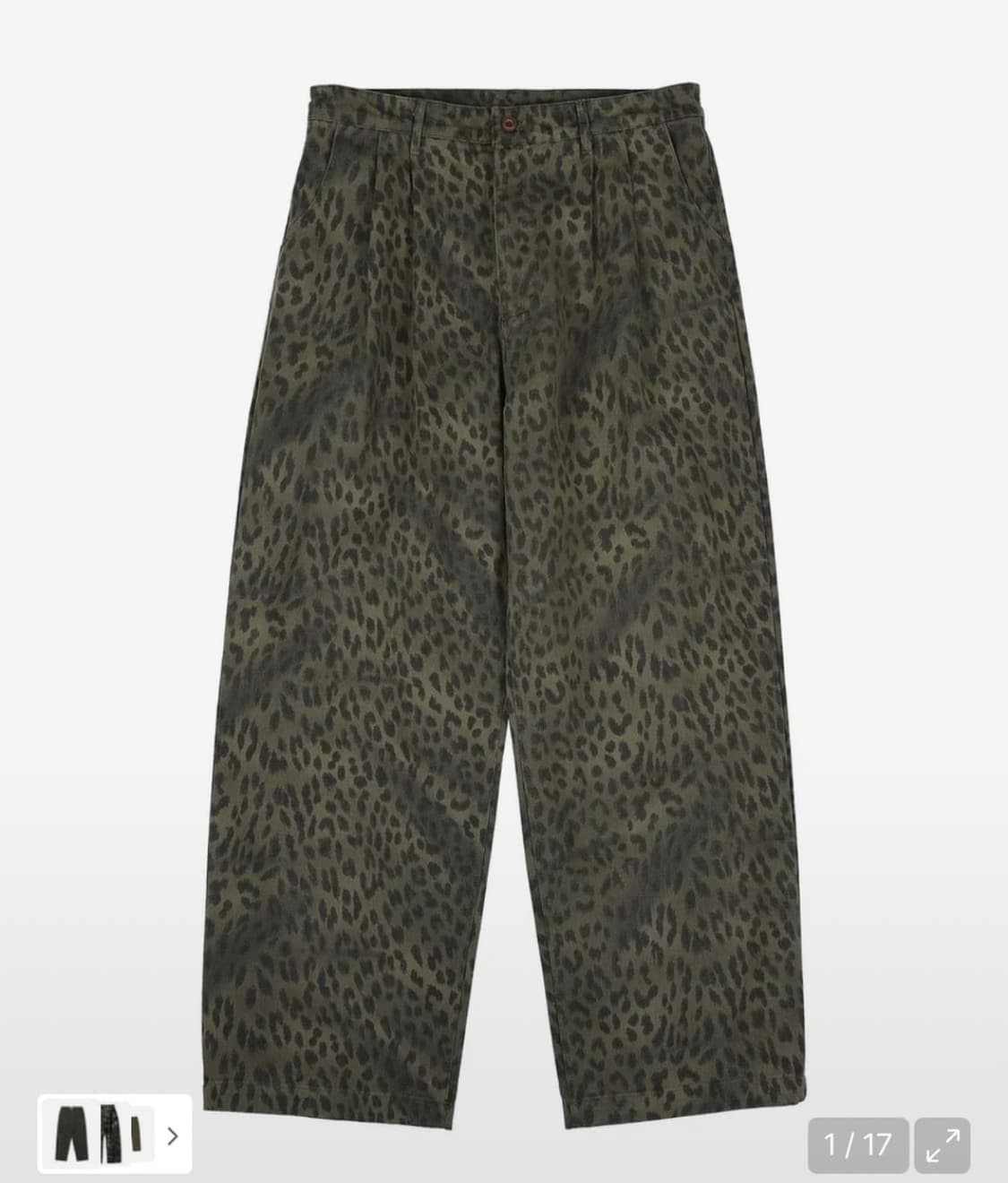 레오파드 프린트 와이드 데님팬츠 L 상품이미지1