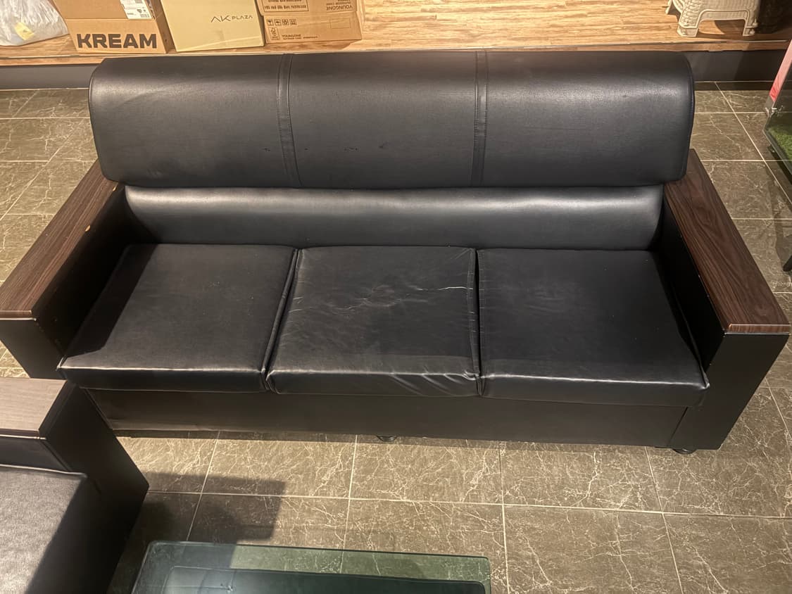 [중고] 3인용소파 2개 + 소파테이블 상품이미지4