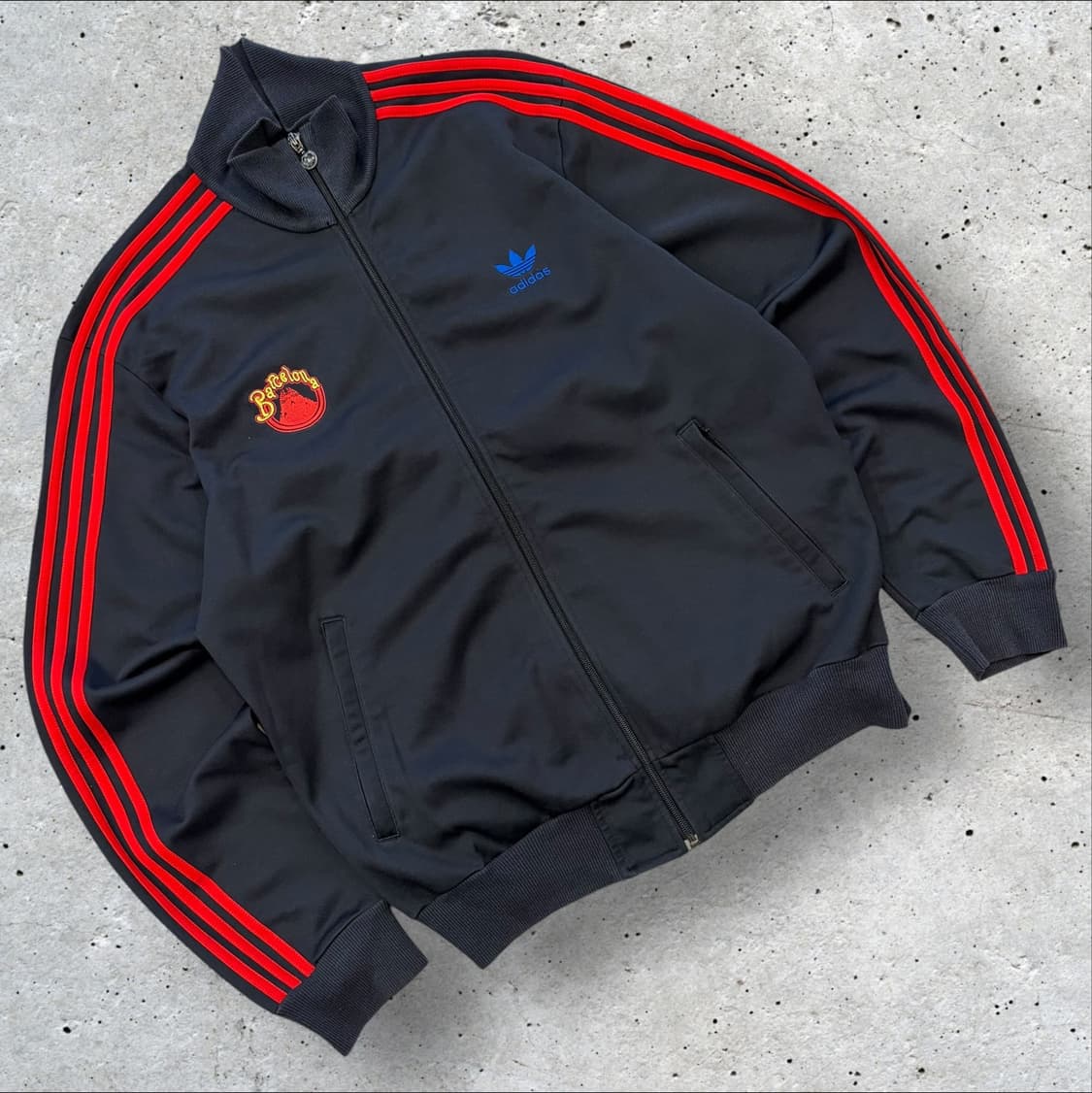 [XL] 06s 아디다스 바르셀로나 트랙탑 져지 집업 블랙 D36 상품이미지1