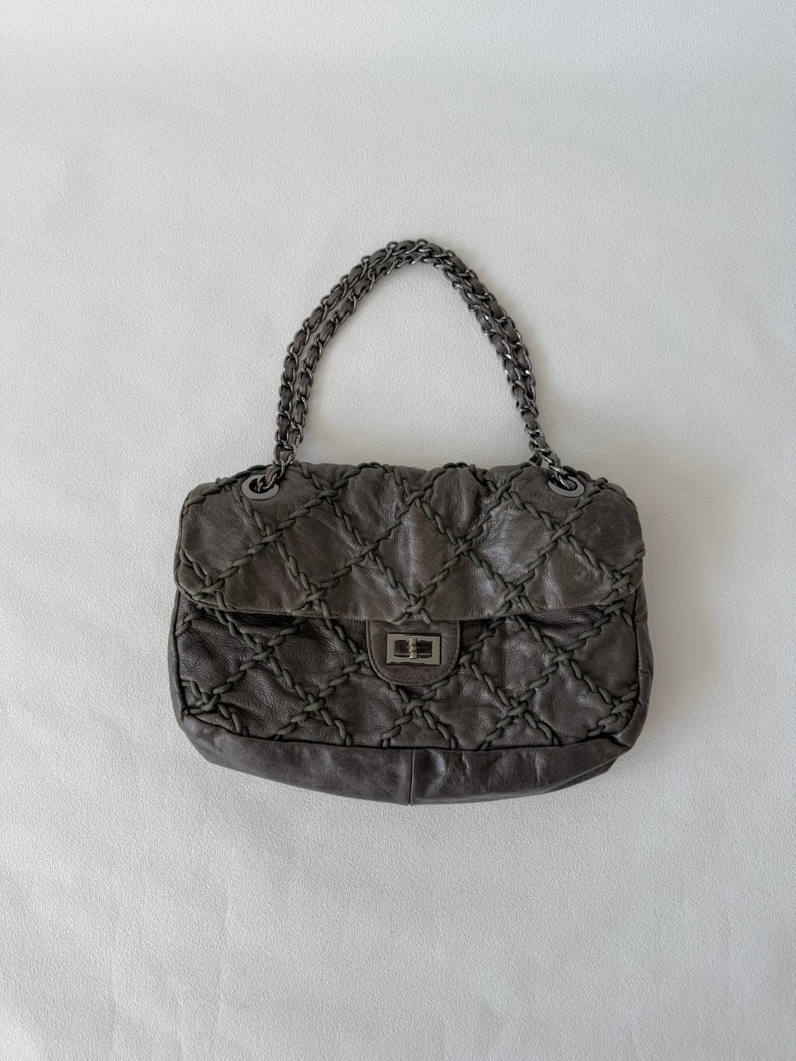 Pre owned 레더 체인 숄더백 상품이미지1