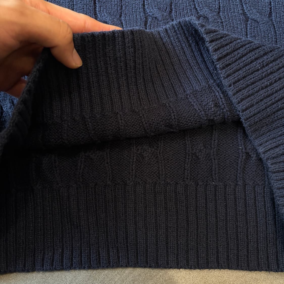 폴로 정품 네이비 케이블 꽈배기 니트  상품이미지6