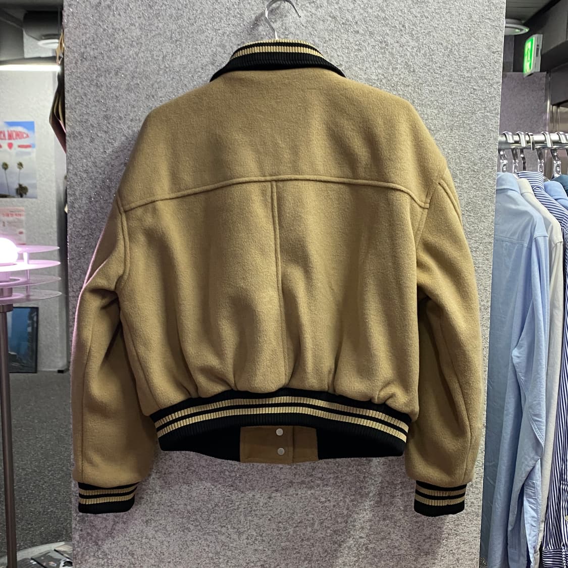 파르티멘토 자수 스몰 로고 모직 바시티 자켓 B3055 상품이미지3