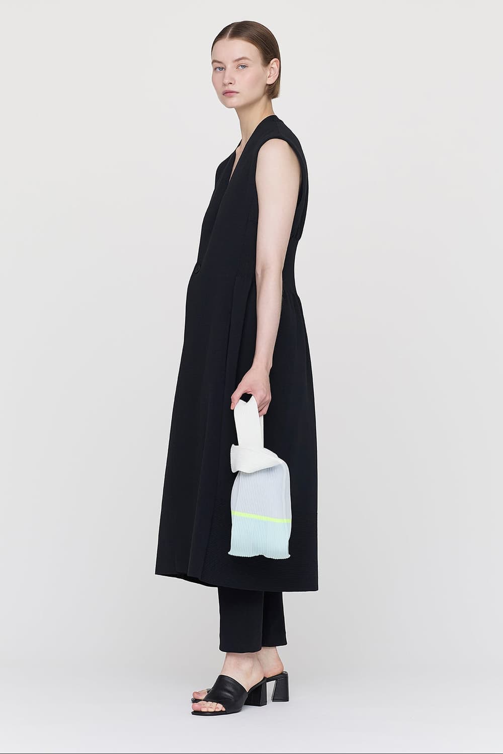 CFCL 26ss NOTCHED RIB 토트백/그레이 멀티 상품이미지2