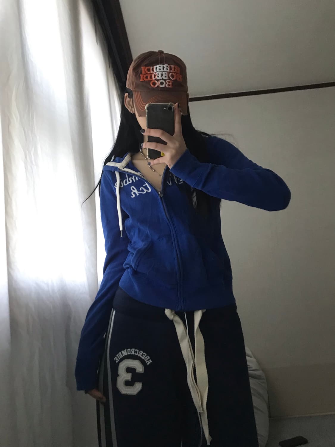 아베크롬비 블루 딱붙핏 후드집업 상품이미지2