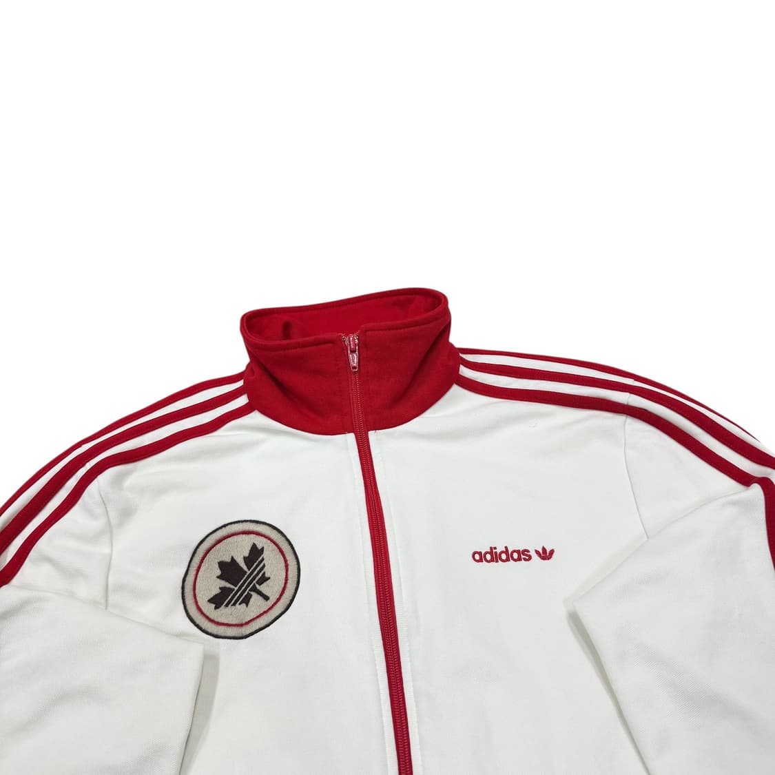 아디다스 빈티지 캐나다 화이트 레드 흰빨 트랙탑 져지 자켓 L 100 상품이미지2