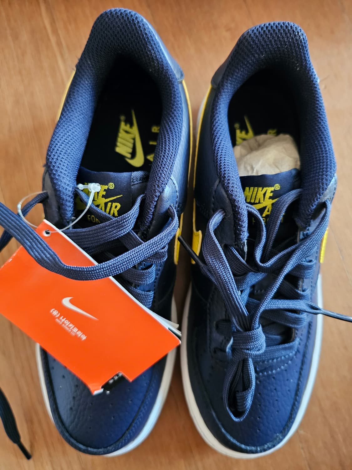 (새제품)나이키 에어 포스 1 로우 GS옵시디언 230 상품이미지1