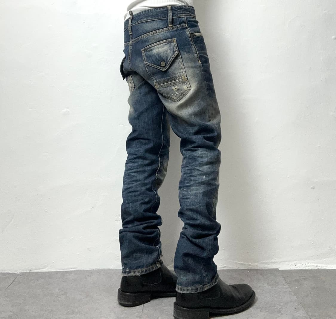 DSQUARED2 Distressed Slim-Fit Patched De 상품이미지4
