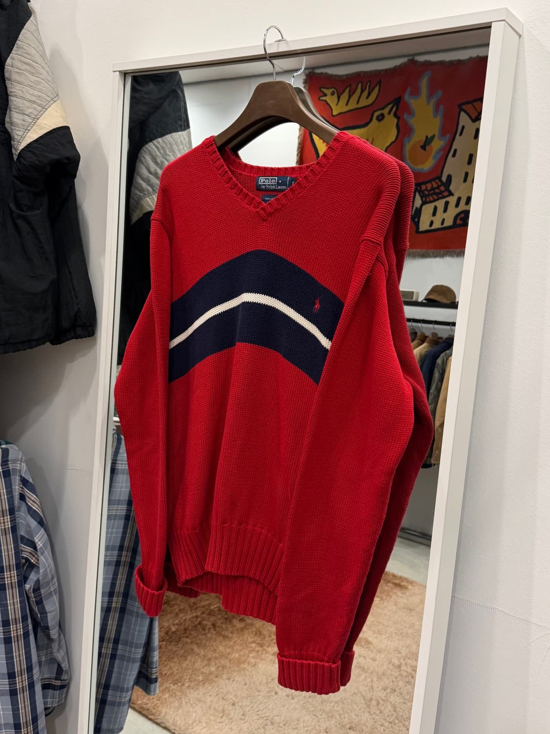 Polo ralph lauren 폴로 랄프로렌 브이넥 코튼 니트 상품이미지1