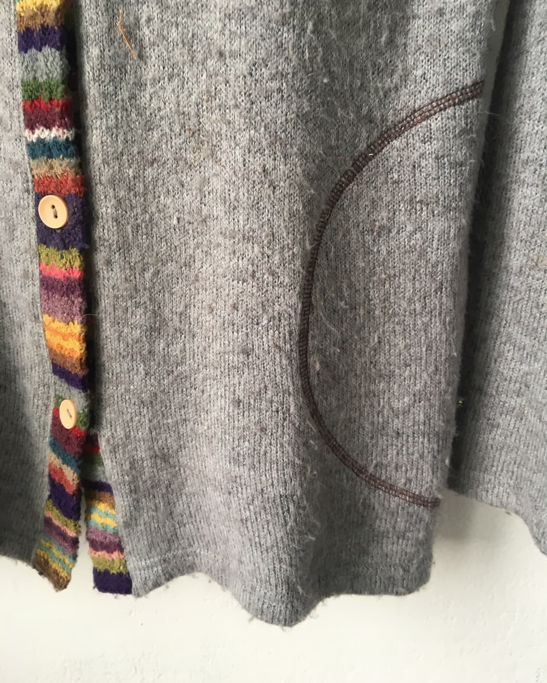 Line detail high neck knit cardigan 상품이미지5