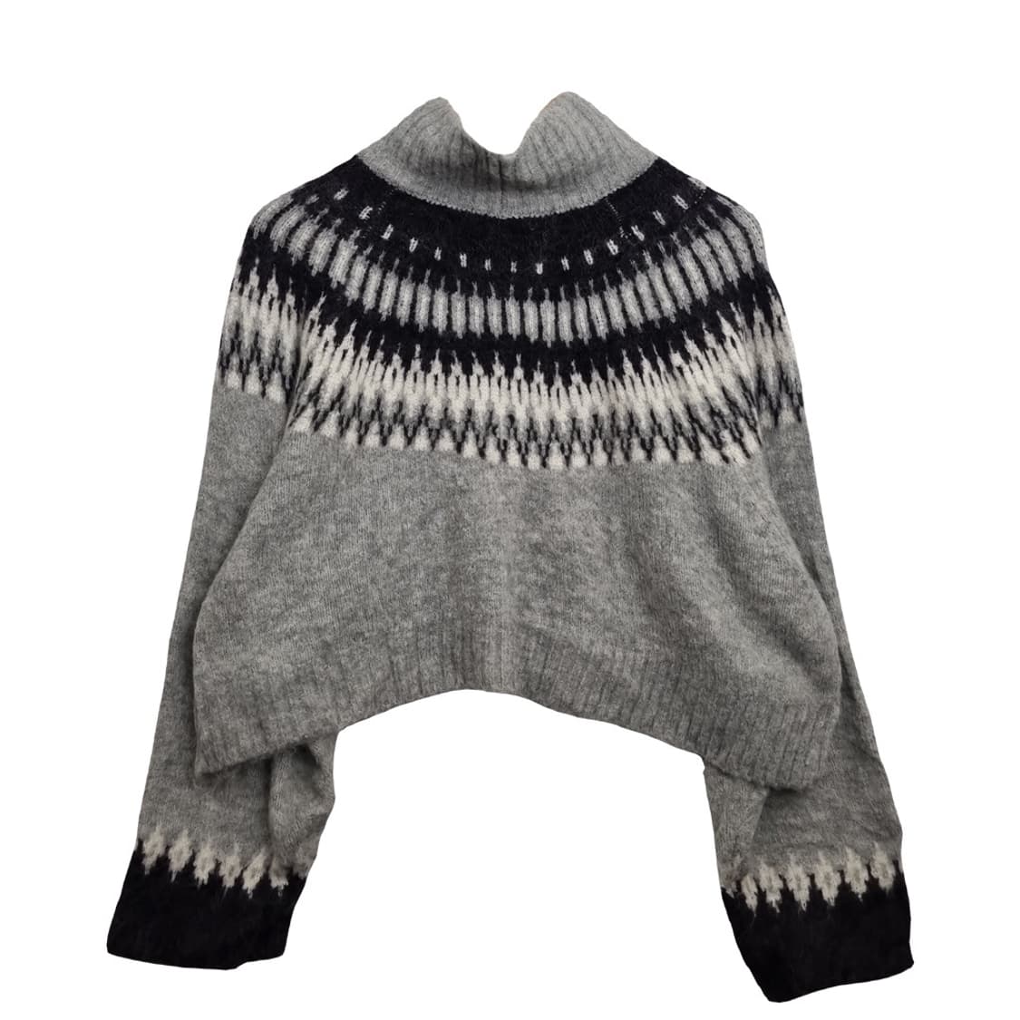 JEANASIS 빈티지 구제 패턴 크롭 니트 상품이미지2