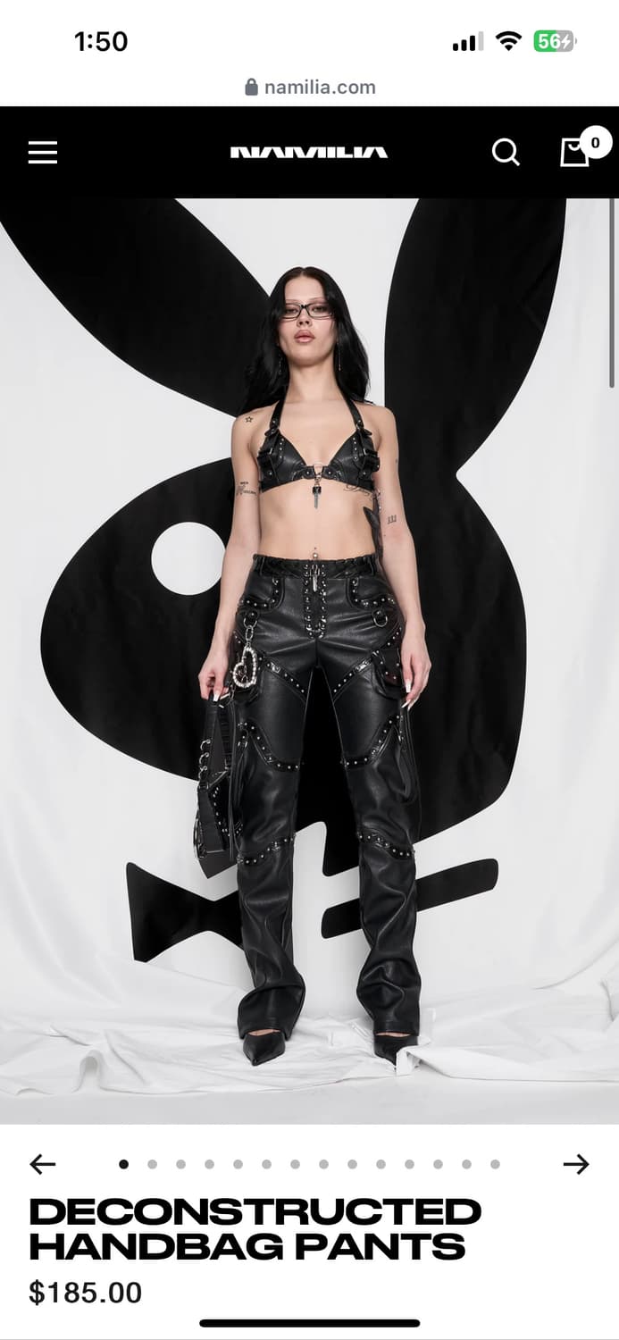 Namilia playboy pants 나밀라 플레이보이 가죽 바지 상품이미지2