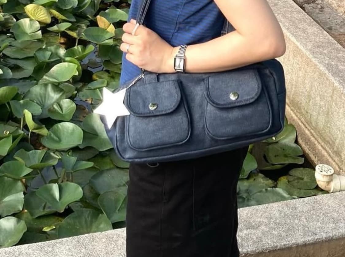 큘 포켓 백 블루데님 상품이미지3