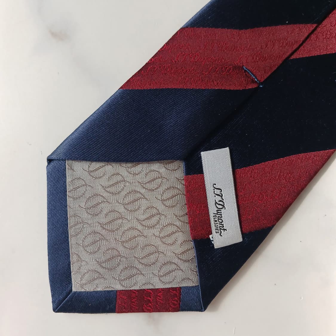 에스.티. 듀퐁 네이비 스트라이프 넥타이 8cm A+등급 E835
 상품이미지7