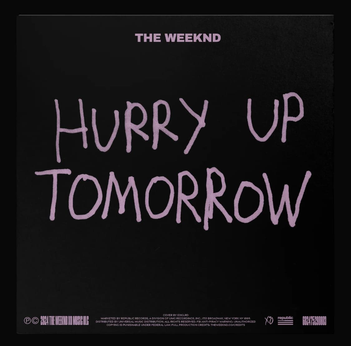 더 위켄드 lp vinyl 엘피 바이닐 weeknd 허리업투모로우 상품이미지2