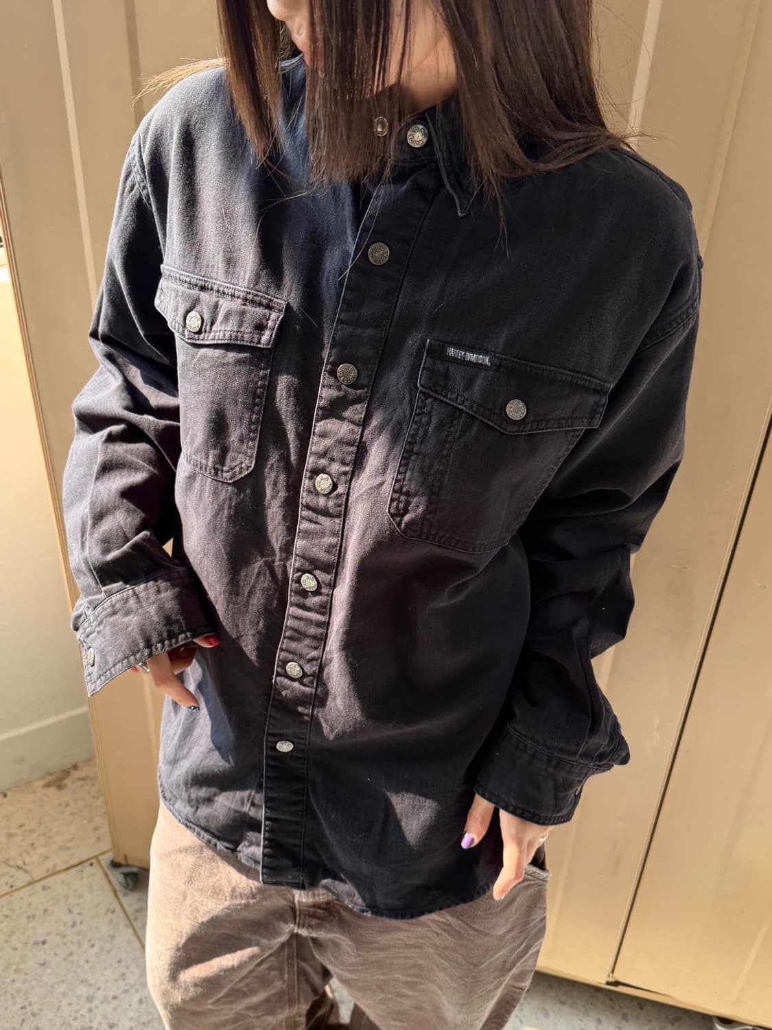 할리데이비슨 긴팔 셔츠 블랙 상품이미지1