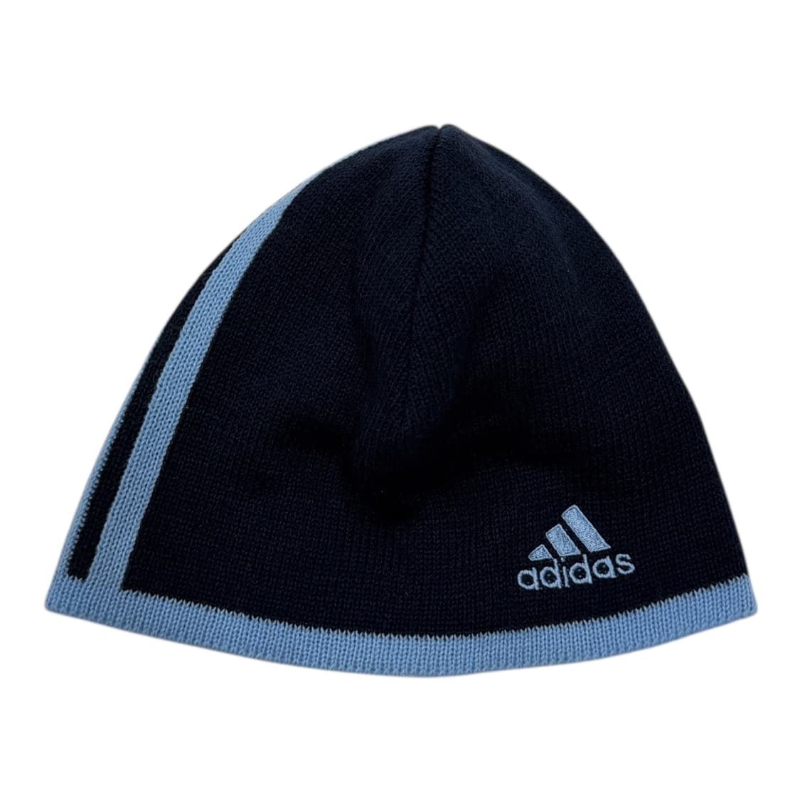 아디다스 빈티지 삼선 아크릴 모 Y2K 비니 모자 네이비 블루 상품이미지1