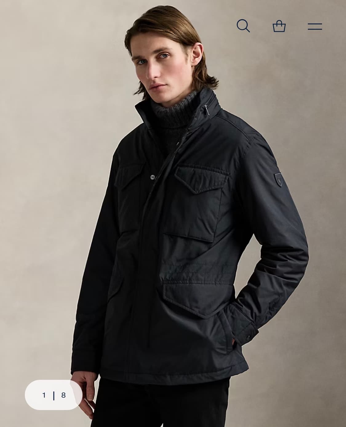 폴로 랄프로렌 남성 패커블 필드 자켓 블랙 색상 M 사이즈(새상품) 상품이미지2