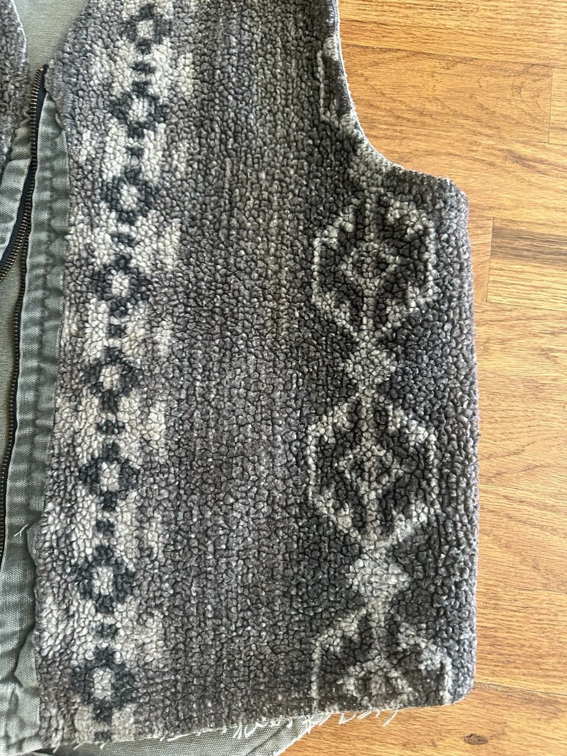 90s 빈티지 칼하트 판넬 리버시블 플리스 베스트 L 상품이미지5