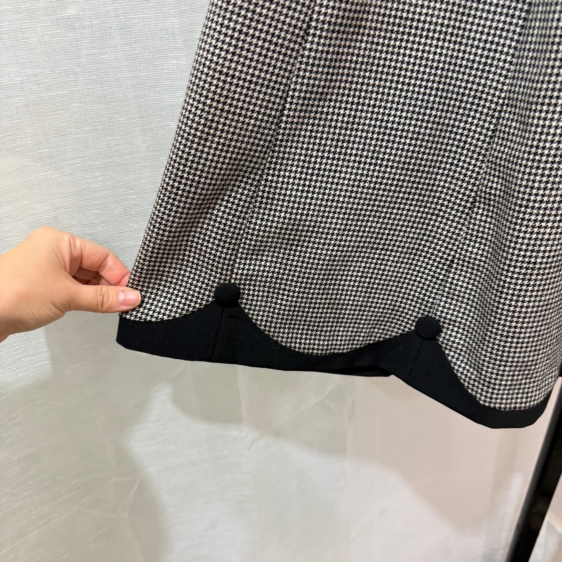 일본빈티지 벨트 울스커트 체크미디스커트 치마 4092 상품이미지3