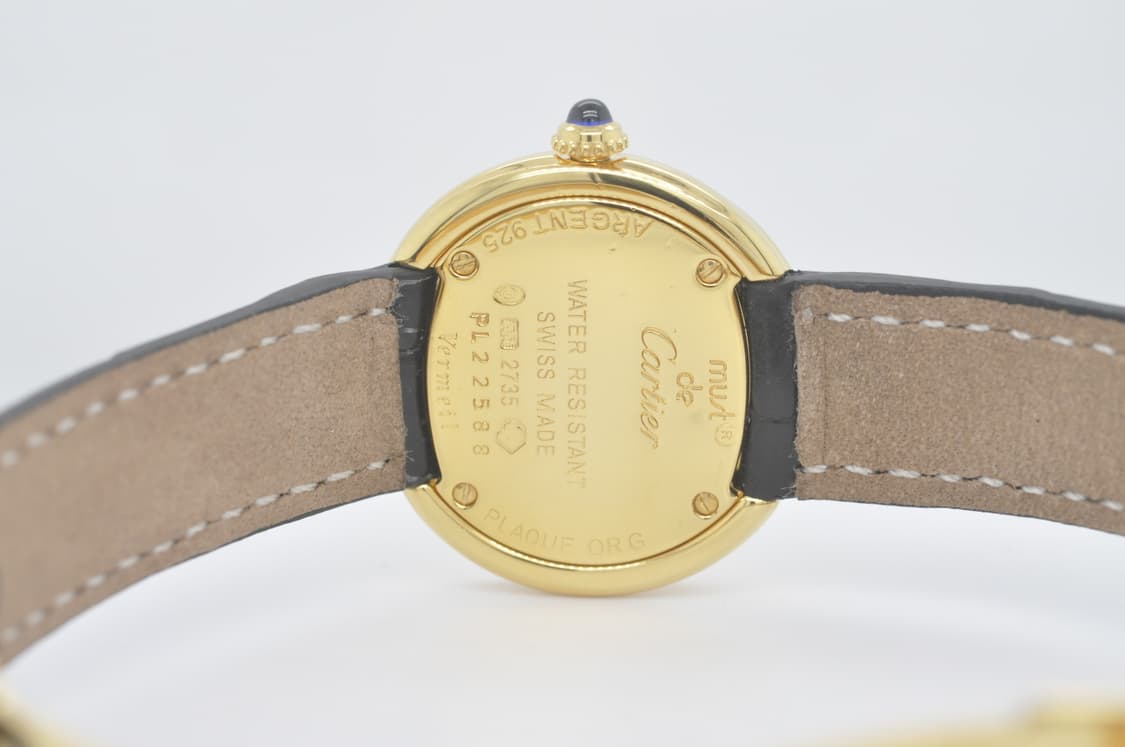 까르띠에 트리니티 금장 중고명품 손목시계 트리오 다이얼 여성 가죽시계 상품이미지6