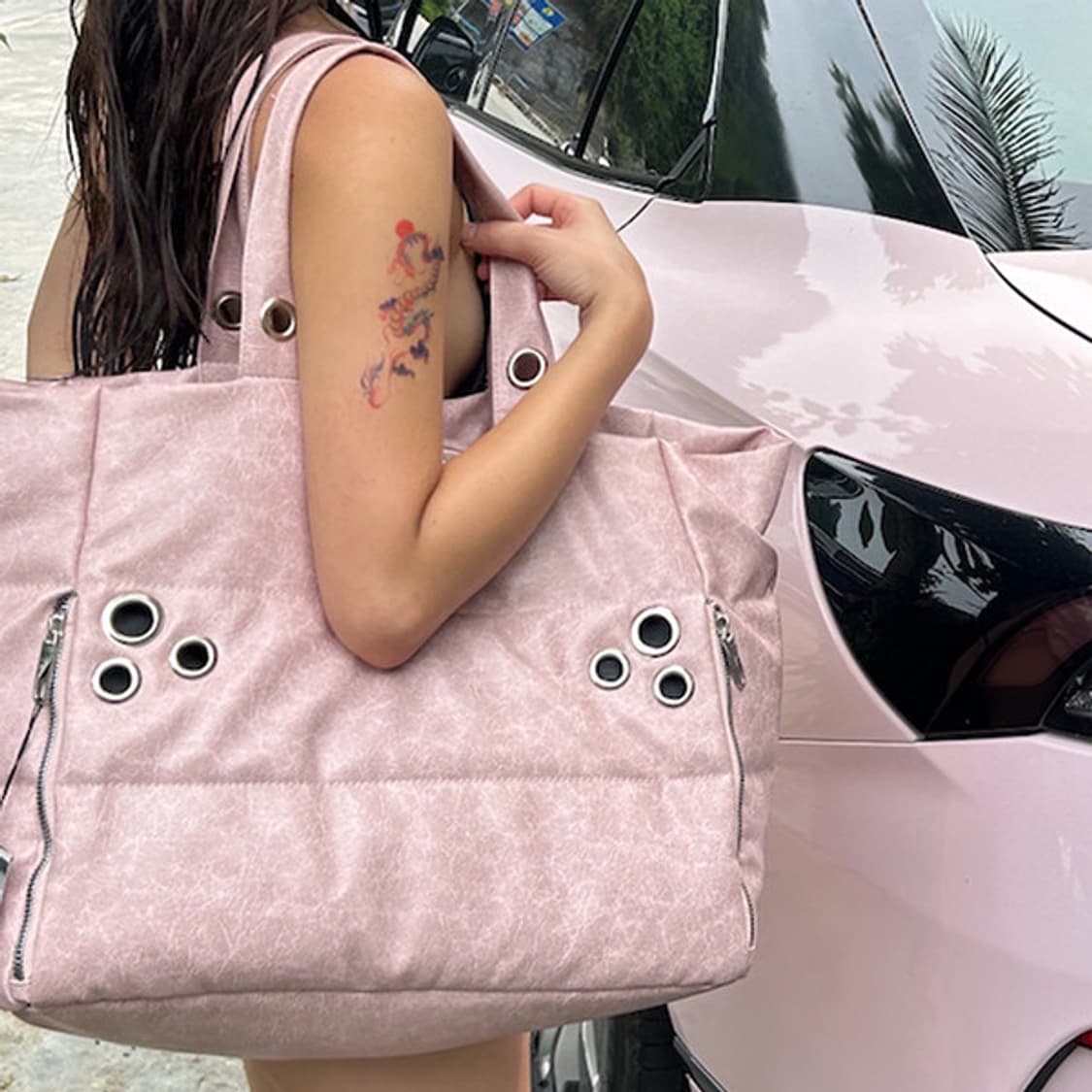 쿨사이드옵더필로우 마이 아일렛 트레블 백 핑크 상품이미지3