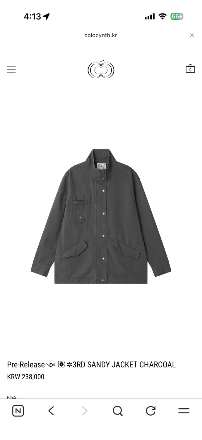 콜로신스 샌디 자켓 차콜 상품이미지1