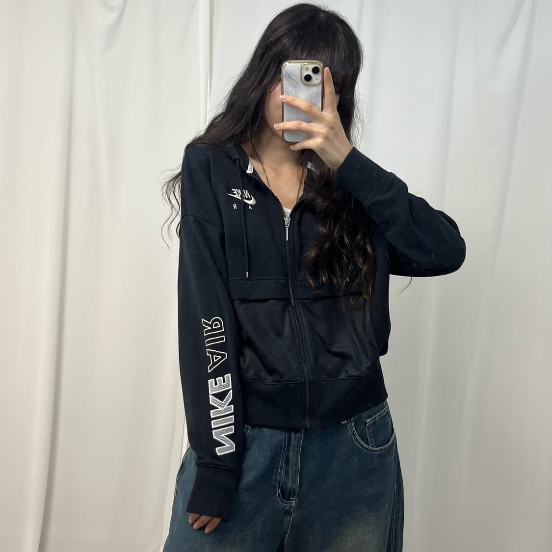 Nike black hood zip-up 상품이미지1