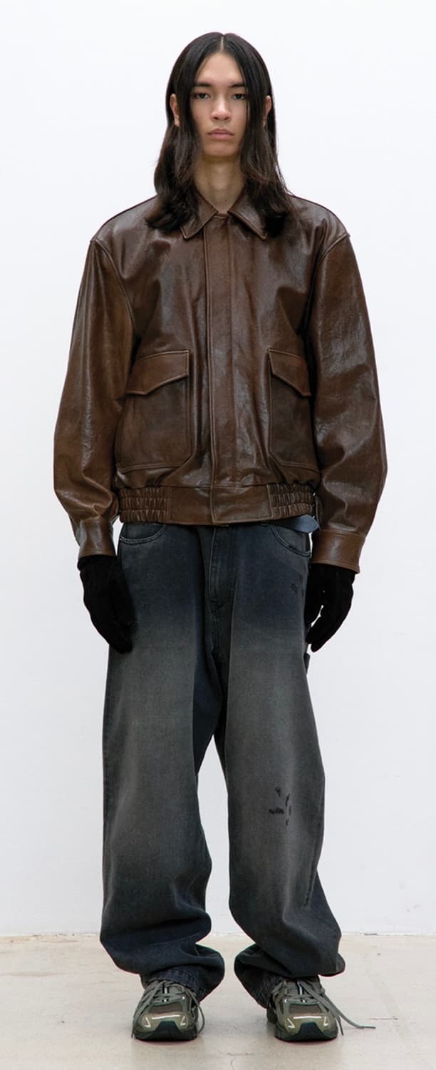 베지터블 레더 A-2 자켓 (브라운) 상품이미지2