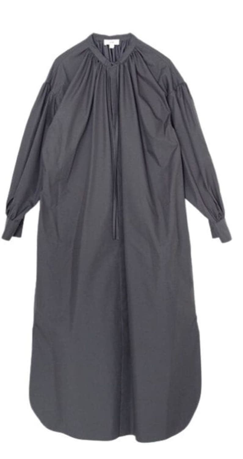 HYKE T/C GATHERED DRESS 차콜 상품이미지3