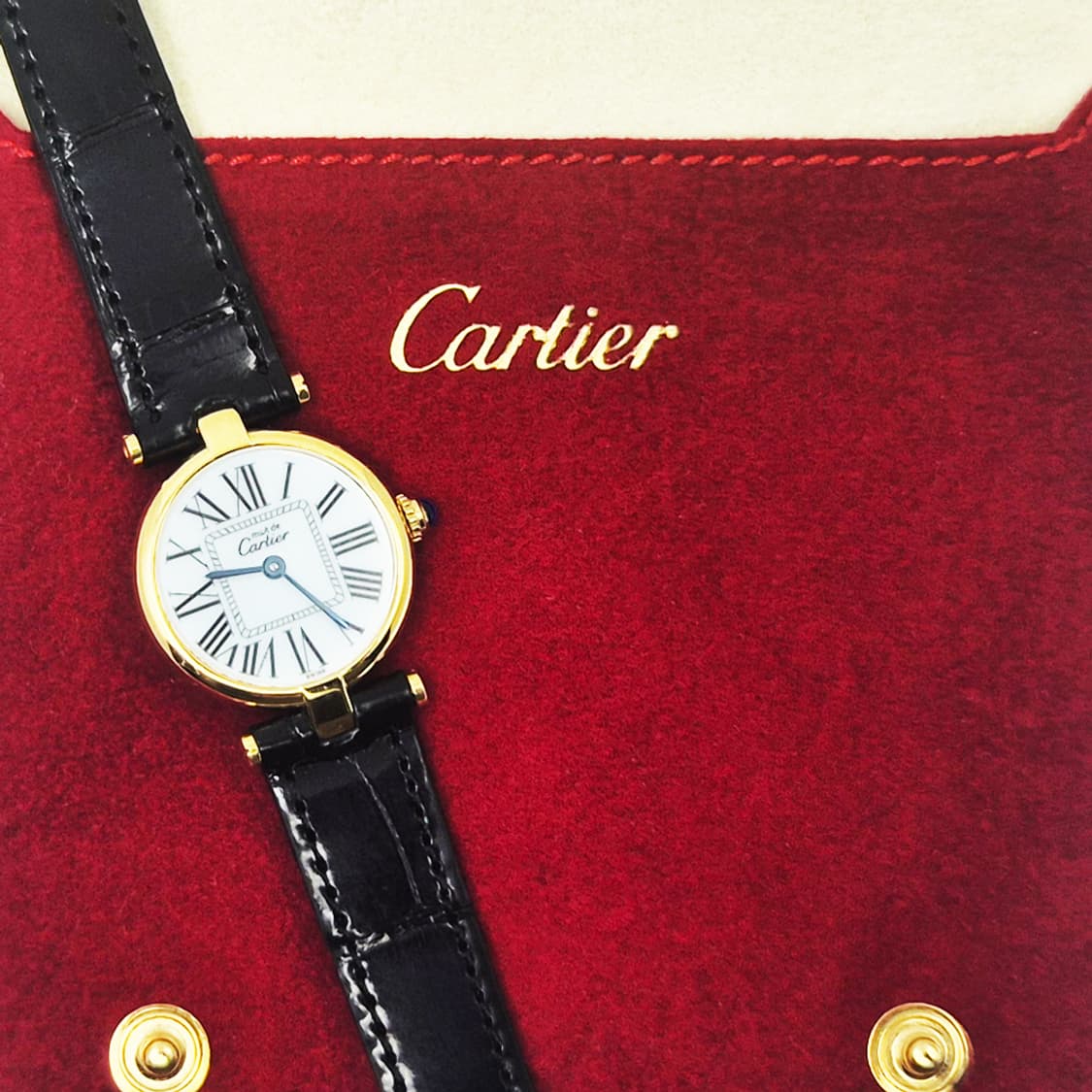 까르띠에 방돔 24mm 화이트 로만 다이얼 상품이미지5